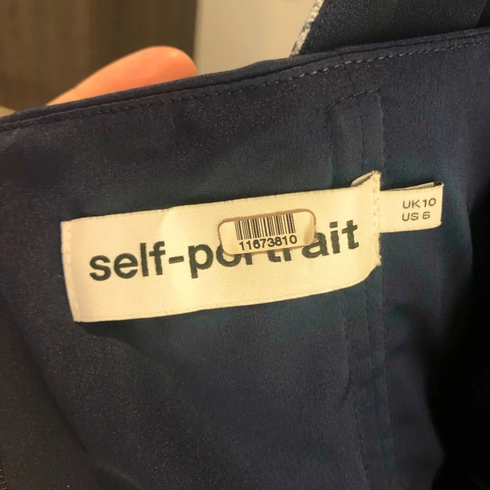 SELF-PORTRAIT Star Handkerchief Blue Dress Women’s (US6) - Picture 8 of 8